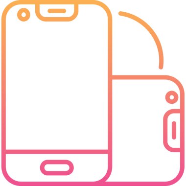 Cep telefonu. Web simgesi basit illüstrasyon