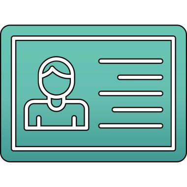 ID kart simgesi vektör çizimi tasarımı