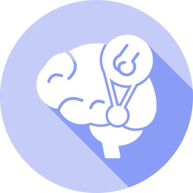 Beyin. Web simgesi basit illüstrasyon
