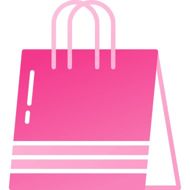 Alışveriş poşeti ikon vektör illüstrasyonu