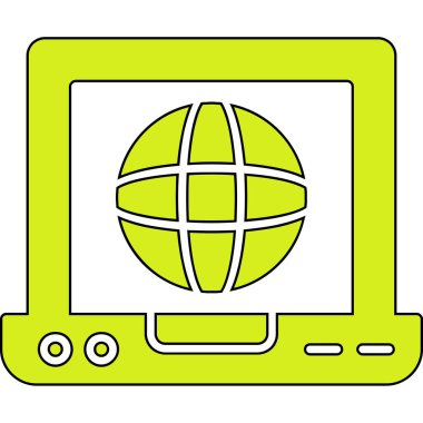 İnternet simgesi vektör illüstrasyonu