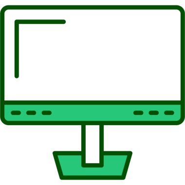 masaüstü bilgisayar simgesi. Web için dizüstü bilgisayar vektör simgesinin özet çizimi