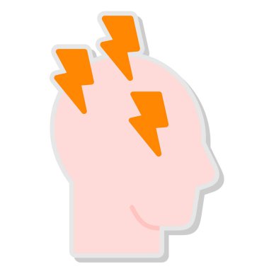 Yıldırım. Web simgesi basit illüstrasyon