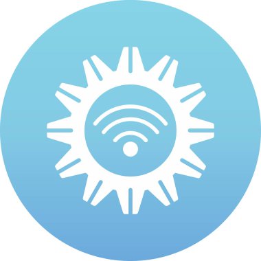 Beyaz arkaplanda izole edilmiş düz stil wifi işaret simgesi.