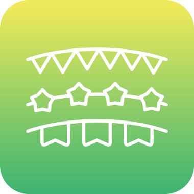 Yeşil ve beyaz bir ikonun vektör illüstrasyonu