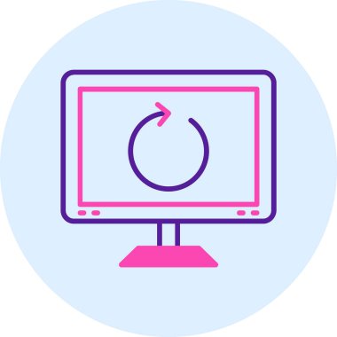 Bilgisayar. Web simgesi basit illüstrasyon