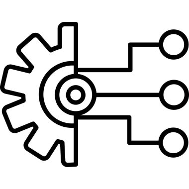dişli simgesi vektör illüstrasyonu