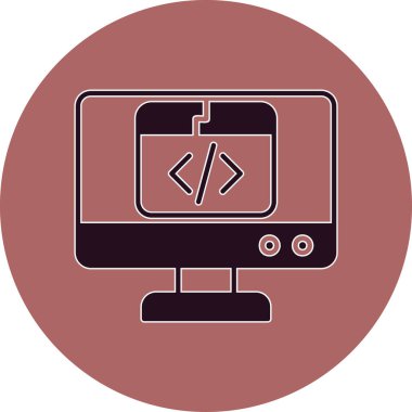 Dizüstü bilgisayar simgesinin vektör çizimi