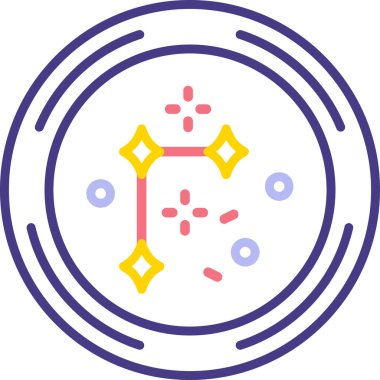 Bir kumarhane çipi simgesinin vektör çizimi