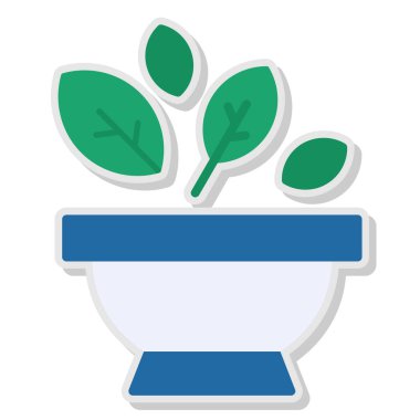 bitki saksı vektör tasarımı