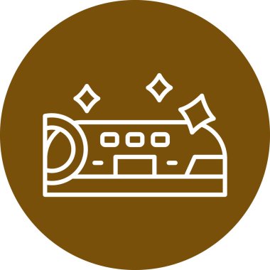 Bir tren simgesinin vektör illüstrasyonu