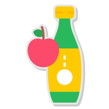 şişe vektör simgesi, çizgi film biçimi