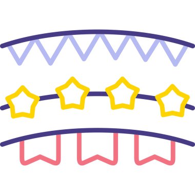 Parti. Web simgesi basit illüstrasyon