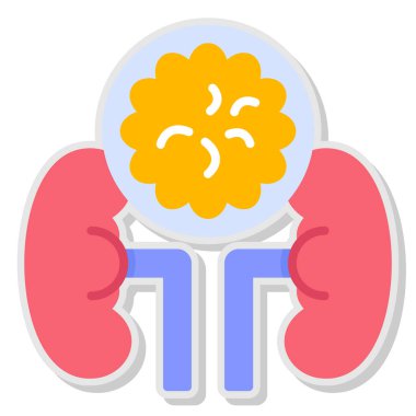 Kanser. Web simgesi basit illüstrasyon