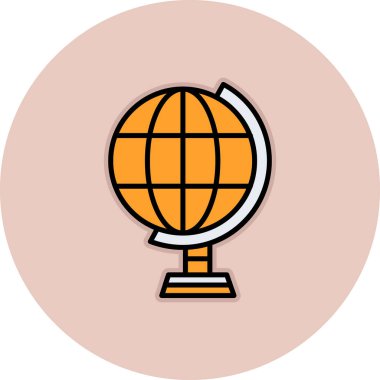 Küresel simge vektör illüstrasyonu