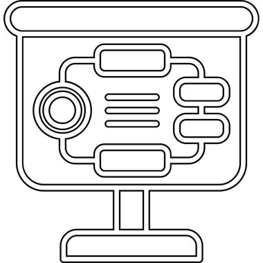 Modern bir kameranın vektör illüstrasyonu