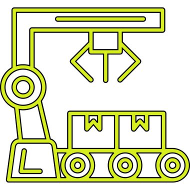 Konveyör bant simgesi, anahat stili