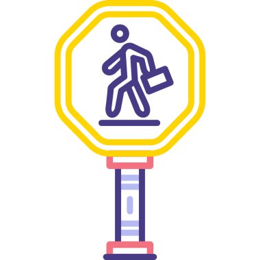 Yol işareti basit simgesi