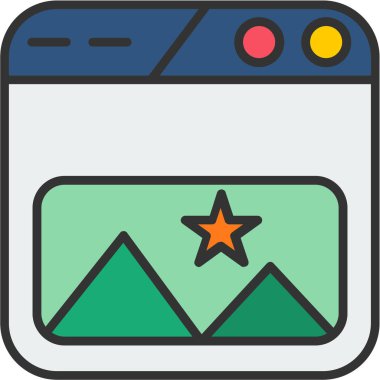 Web simgesi vektör illüstrasyonu