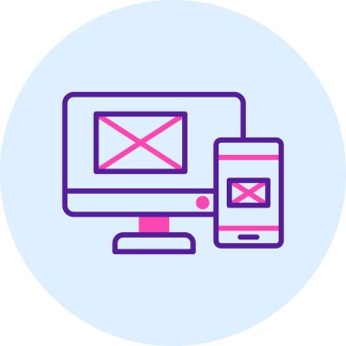 e- posta simgesi vektör illüstrasyonu