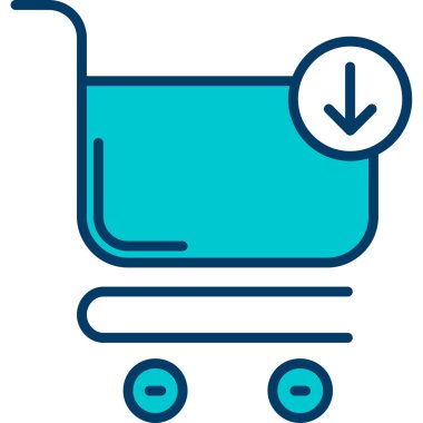 El arabası. Web simgesi basit tasarım