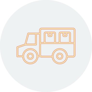 Bir kamyon simgesinin vektör çizimi