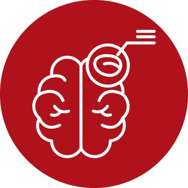 Bir beyin simgesinin vektör çizimi