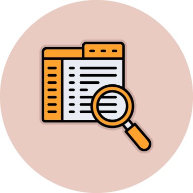 Kağıt simgesi olan büyüteç