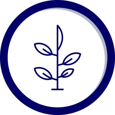 Yuvarlak dairesel vektör simgesinde bitki