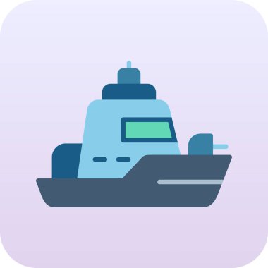 Gemi. Web simgesi basit illüstrasyon