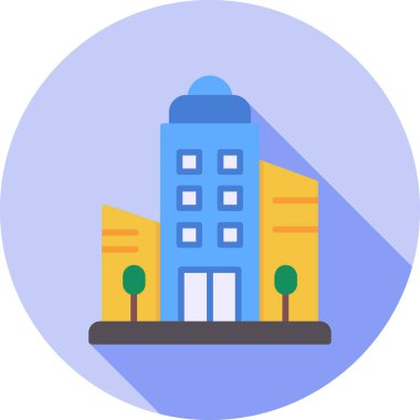 Bina. Web simgesi basit illüstrasyon