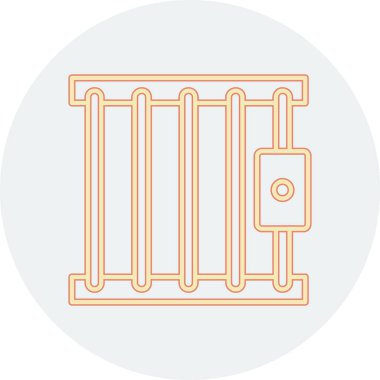 Tek kapı simgesinin vektör illüstrasyonu