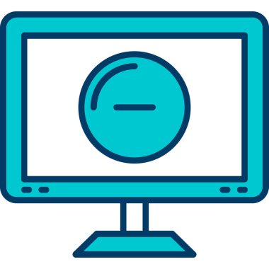 Monitör. Web simgesi basit illüstrasyon