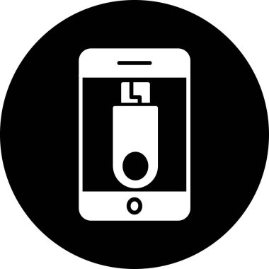 Akıllı telefon simgesinin vektör illüstrasyonu