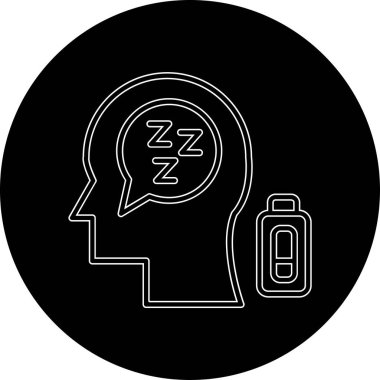 Moda tarzında izole edilmiş uyku simgesi