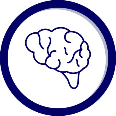 beyin ikonu vektör illüstrasyonu