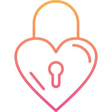 Kalp ikonu vektör illüstrasyonu