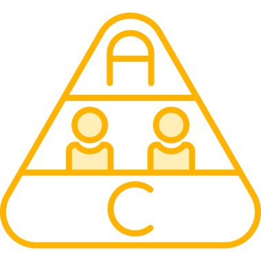 hiyerarşi. Web simgesi basit illüstrasyon