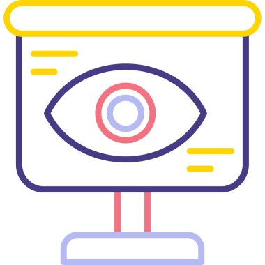 Göz. Web simgesi basit illüstrasyon