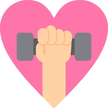 dambıl fitness simgesi düz stil