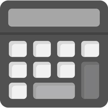 hesap makinesi düz vektör simgesi