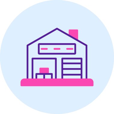 Bina. Web simgesi basit illüstrasyon