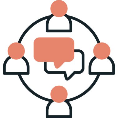 business people vektör simgesi modern taslak biçimi