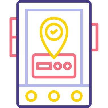 mobil konum simgesi, modern vektör çizimi tasarımı