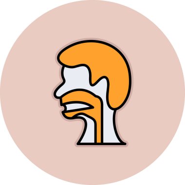 İnsan yüzü simgesi, vektör illüstrasyonu