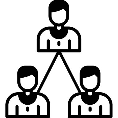 iş takımı simgesi ana hatlar biçiminde