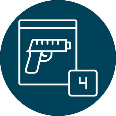 kurşun tabanca ikonu vektör illüstrasyonu