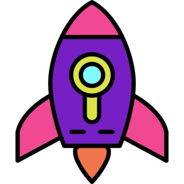 Uzay gemisi kutsal kişilerin resmi, vektör çizim