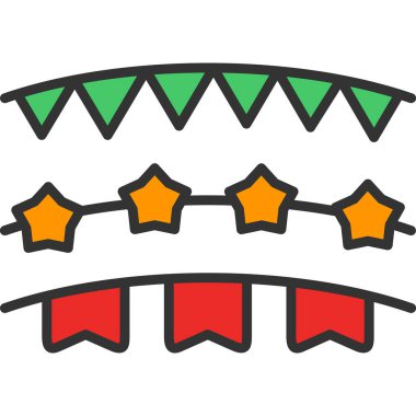 Parti Şapkası Doldurulmuş Vektör Simgesi Tasarımı