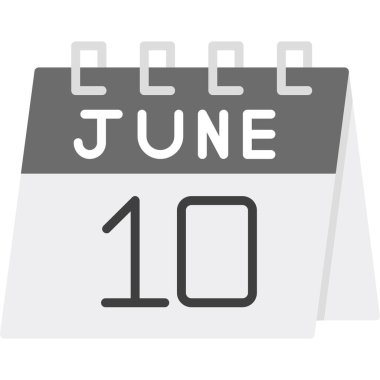 Takvim simgesi tasarımı, vektör illüstrasyonu